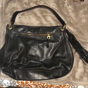 Black leather Hobo bag